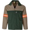 Site Premium Two-Tone Polycotton Jacket – Reflective Arms – Orange Tape