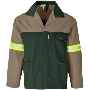 Site Premium Two-Tone Polycotton Jacket – Reflective Arms – Yellow Tape