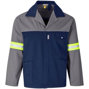 Site Premium Two-Tone Polycotton Jacket – Reflective Arms – Yellow Tape