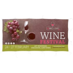 Sublimated Display Fabric Banner 2.45m – 1.2m