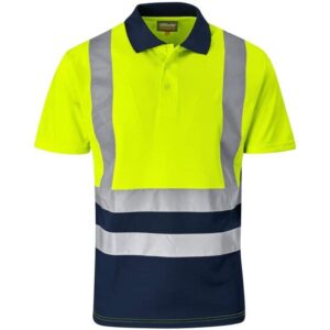 Surveyor Two-Tone Hi-viz Reflective Golf Shirt