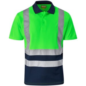 Surveyor Two-Tone Hi-viz Reflective Golf Shirt
