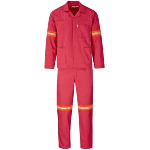 Trade Polycotton Conti – Suit Reflective Arms, Legs – Back – Orange Tape