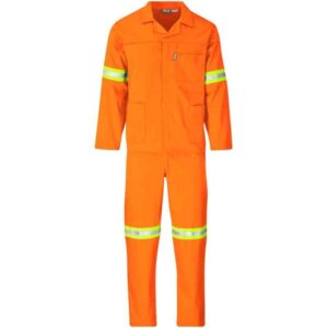 Trade Polycotton Conti Suit – Reflective Arms, Legs – Back – Yellow Tape