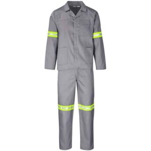 Trade Polycotton Conti Suit – Reflective Arms, Legs – Back – Yellow Tape