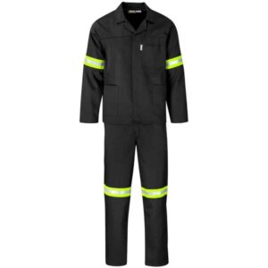 Trade Polycotton Conti Suit – Reflective Arms, Legs – Back – Yellow Tape