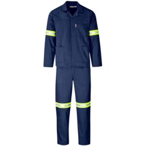 Trade Polycotton Conti Suit – Reflective Arms, Legs – Back – Yellow Tape