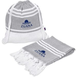 US Basic Santa Cruz Cotton -Rich Beach Towel – Drawstring Bag