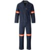 Vintage 100% Cotton Denim Conti Suit – Reflective Arms – Legs – Orange Tape