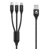 Volkano Weave Series 3-In-1 Charge Cable 1M