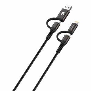 Volkano Weave Series 4-In-1 Charge & Data Cable 1.2M