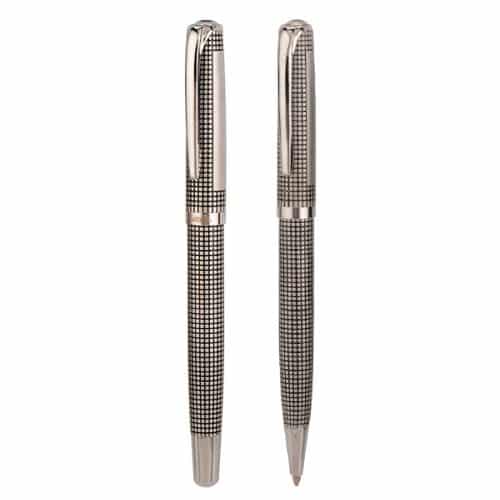 Wallstreet Metal Ballpoint Pen and Rollerball Set