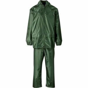 Weather Polyester/PVC Rainsuit – Olive