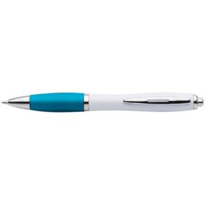 White Barrel Curved Design Ballpoint Pen