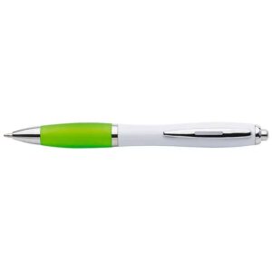 White Barrel Curved Design Ballpoint Pen