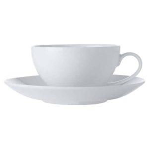 White Basics Coupe Cup and Saucer 200ml