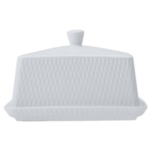 White Basics Diamonds Butter Dish