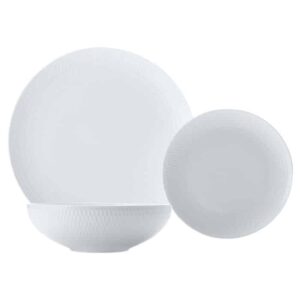 White Basics Diamonds Dinner Set 12 Piece