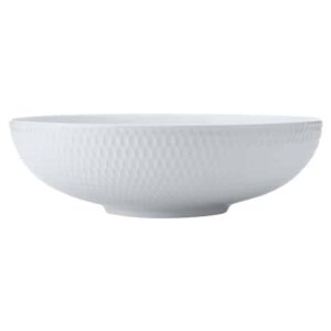 White Basics Diamonds Round Serving Bowl
