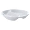 White Basics Round Divided Sauce Dish