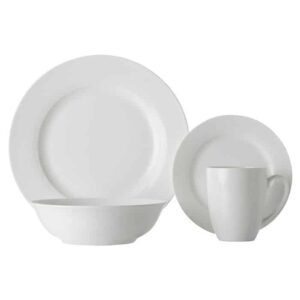White Basics Soho Rim Dinner Set 16 Piece