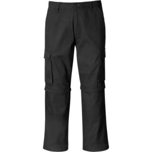 Mens Cargo Zip Off Pants – Black — Mens Cargo Zip Off Pants – Black