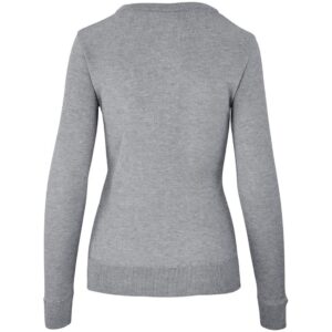 Ladies Long Sleeve Peru V-Neck Jersey - Grey - Image 2