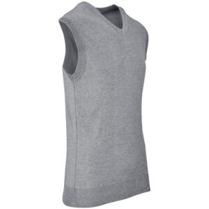 Mens Sleeveless Peru V-Neck Jersey - Grey - Image 2