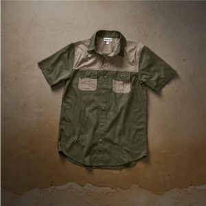 Mens Short Sleeve Serengeti 2-Tone Bush Shirt - Image 2