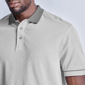 Mens Verge Golf Shirt - Light Grey - Image 4