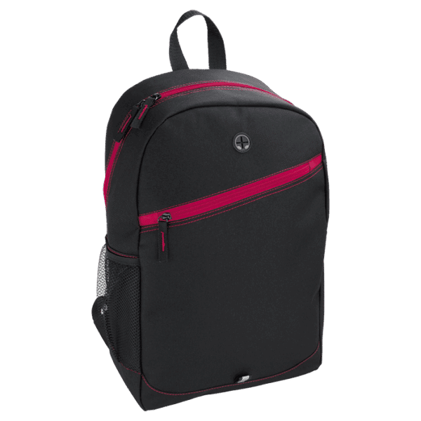 Backpack With Contrast Colour Diagonal Zip