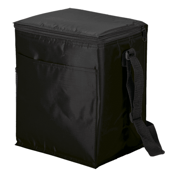 12 Can Cooler with 2 Exterior Pockets 70D PEVA Lining