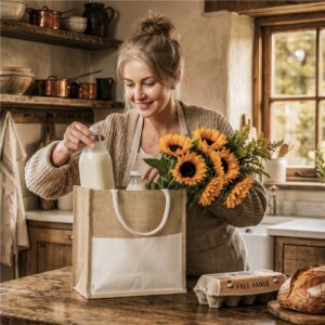 Okiyo Kachi Jute & Cotton Tote - Image 2
