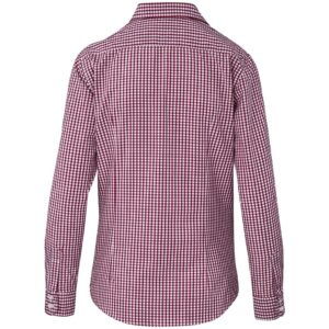 Ladies Long Sleeve Kenton Shirt - Red - Image 4