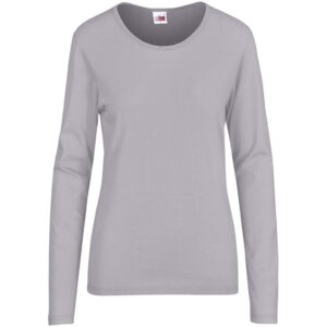 Ladies Long Sleeve Portland T-Shirt – Grey — Ladies Long Sleeve Portland T-Shirt – Grey