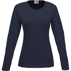 Ladies Long Sleeve Portland T-Shirt – Navy — Ladies Long Sleeve Portland T-Shirt – Navy