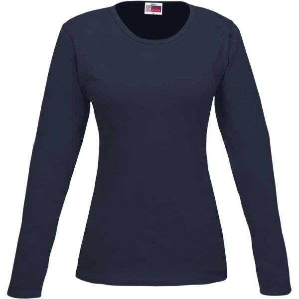 Ladies Long Sleeve Portland T-Shirt – Navy — Ladies Long Sleeve Portland T-Shirt – Navy