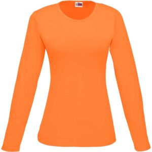 Ladies Long Sleeve Portland T-Shirt – Orange — Ladies Long Sleeve Portland T-Shirt – Orange