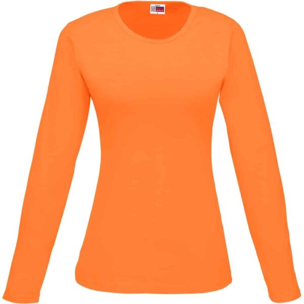 Ladies Long Sleeve Portland T-Shirt – Orange — Ladies Long Sleeve Portland T-Shirt – Orange