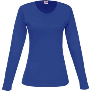 Ladies Long Sleeve Portland T-Shirt – Royal Blue — Ladies Long Sleeve Portland T-Shirt – Royal Blue
