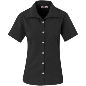 Ladies Short Sleeve Aspen Shirt – Black — Ladies Short Sleeve Aspen Shirt – Black