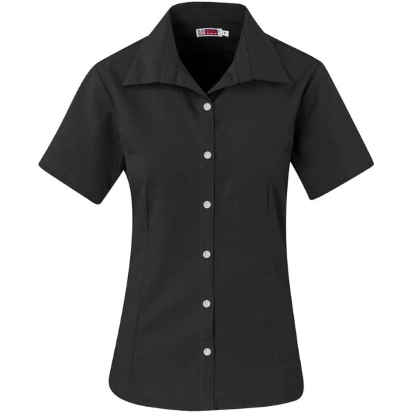 Ladies Short Sleeve Aspen Shirt – Black — Ladies Short Sleeve Aspen Shirt – Black