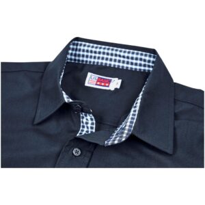 Mens Long Sleeve Warrington Shirt - Navy - Image 2