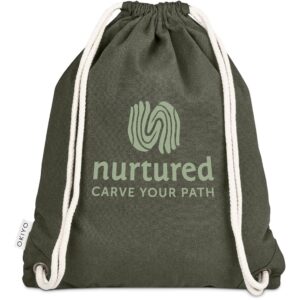 Okiyo Kinchaku Recycled Canvas Drawstring Bag - Image 7