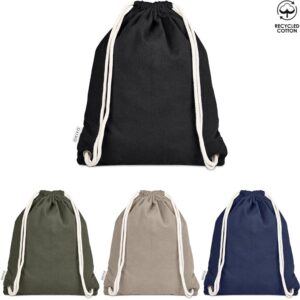 Okiyo Kinchaku Recycled Canvas Drawstring Bag - Image 4
