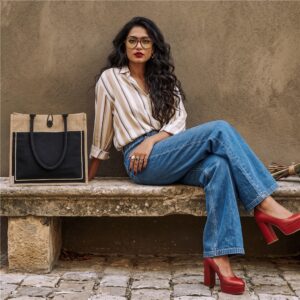 Okiyo Umi Jute & Cotton Tote - Image 5