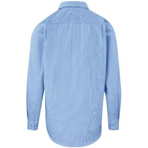 Mens Long Sleeve Micro Check Shirt - Light Blue - Image 3