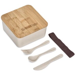 Okiyo Wani Wheat Straw & Bamboo Lunch Box - Image 3