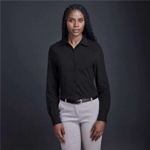 Ladies Long Sleeve Alex Varga Cronus Knitted Shirt - Image 4