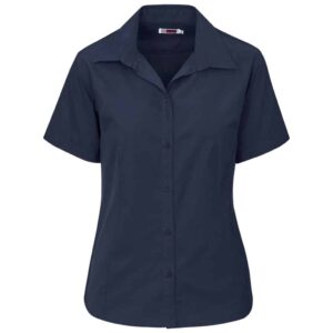 Ladies Short Sleeve Brushed Cotton Twill Moderna Shirt - Image 4